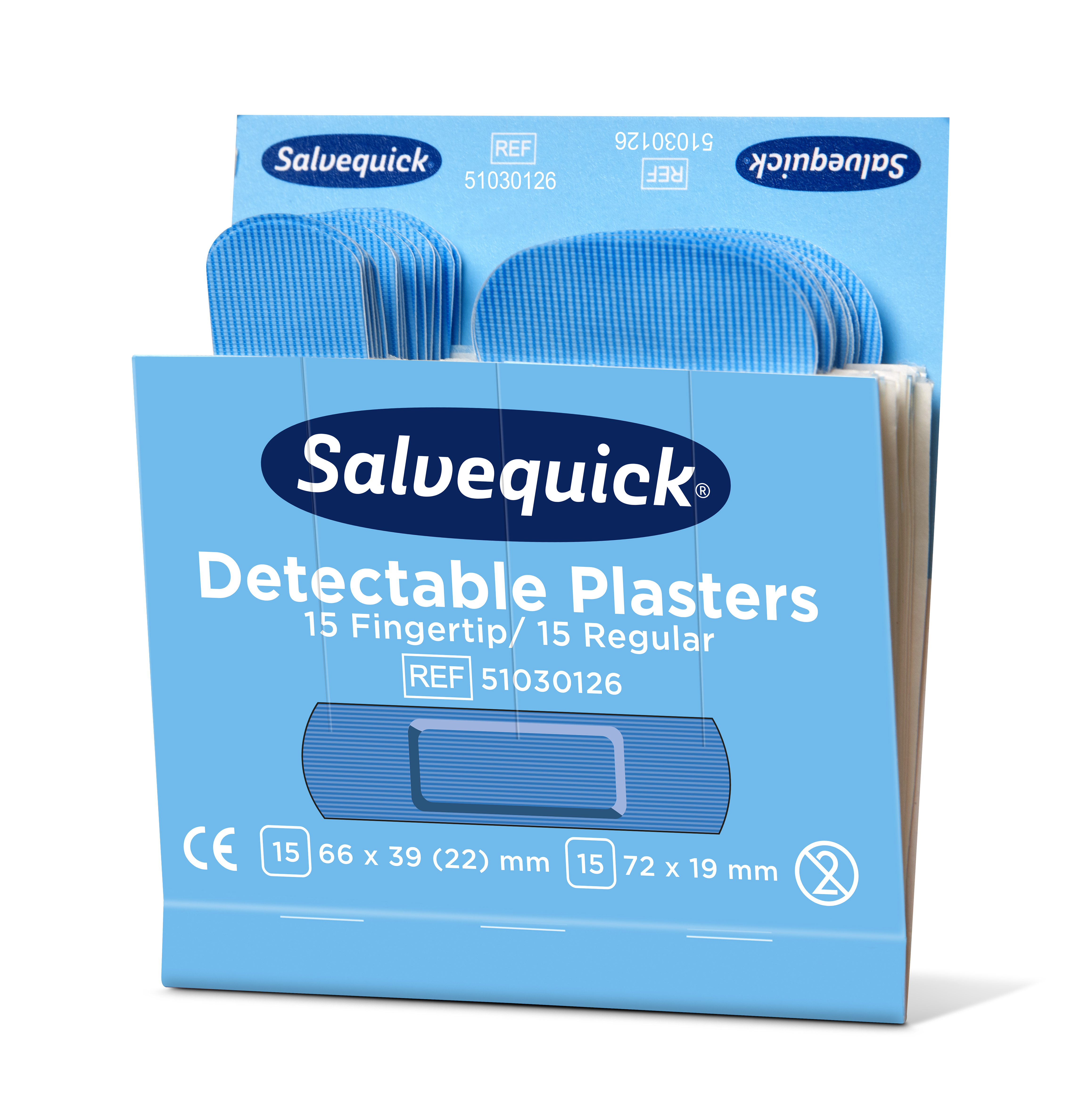 CEDERROTH Salvequick Detectable Pflastermix - Packung à 6 x 30 Stück