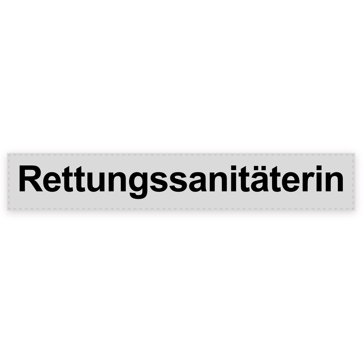 Rückenschild Rettungssanitäterin in silber