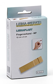 Fingerverband EL in blau 12 cm x 2 cm - Packung à 100 Stück