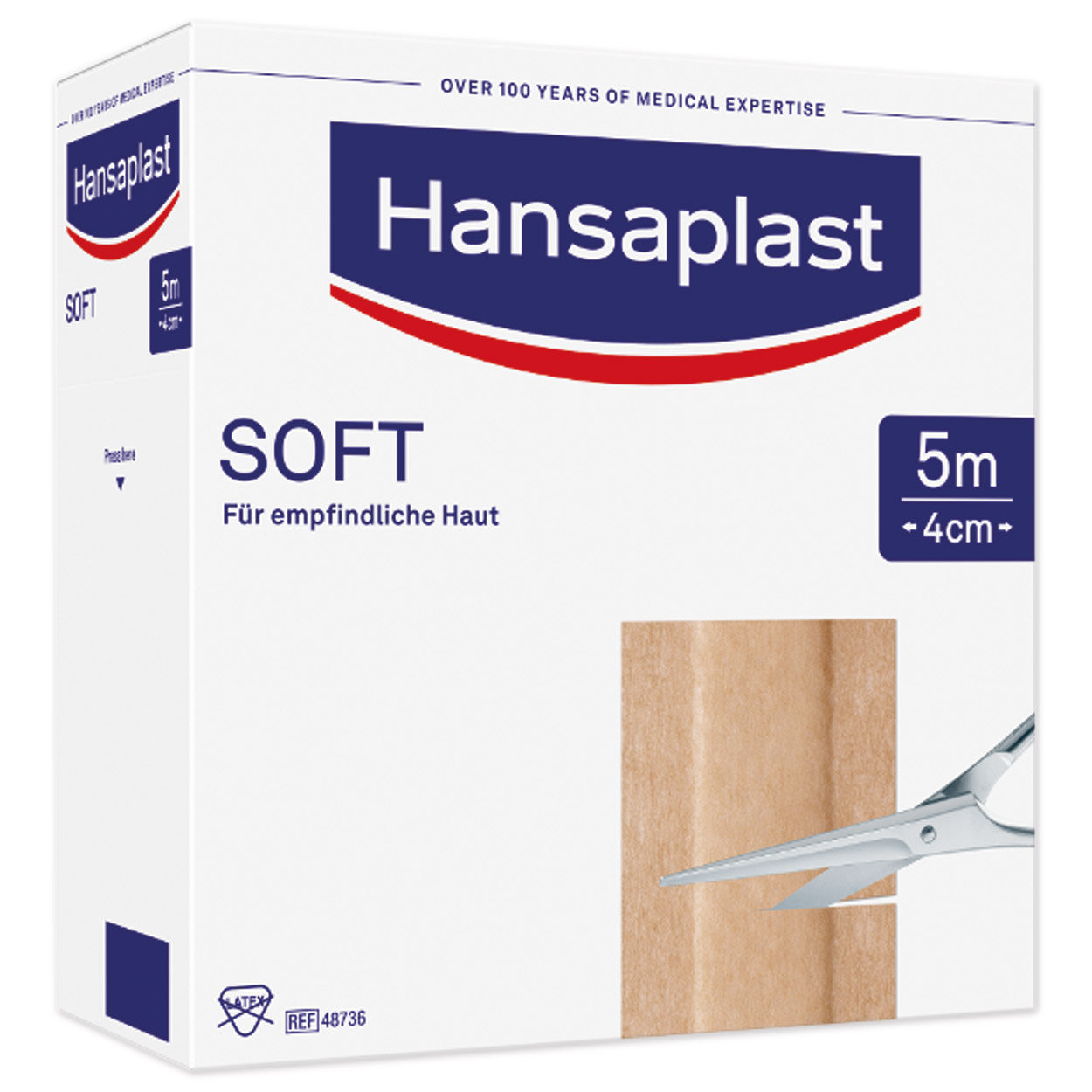 Hansaplast Soft Wundpflaster 5 m x 4 cm
