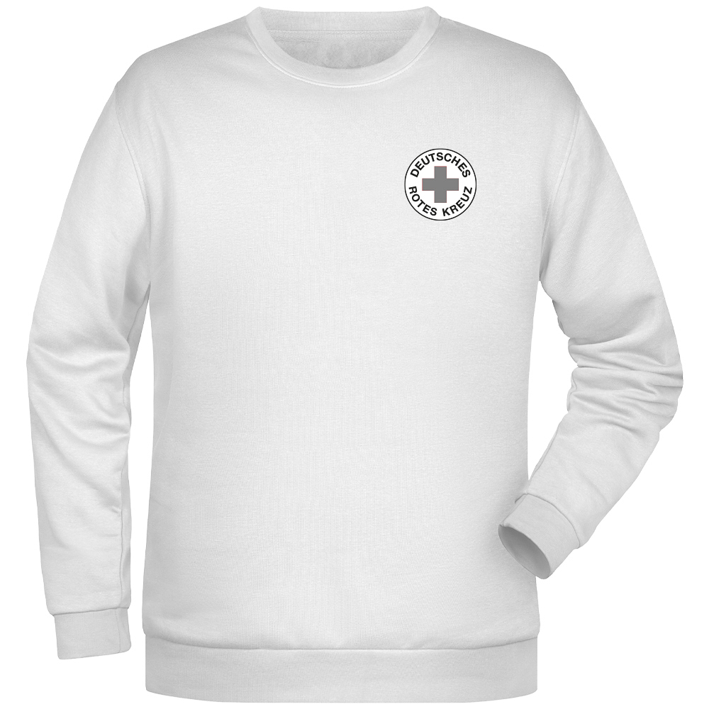 Sweat-Shirt in weiß, DRK-Rundlogo