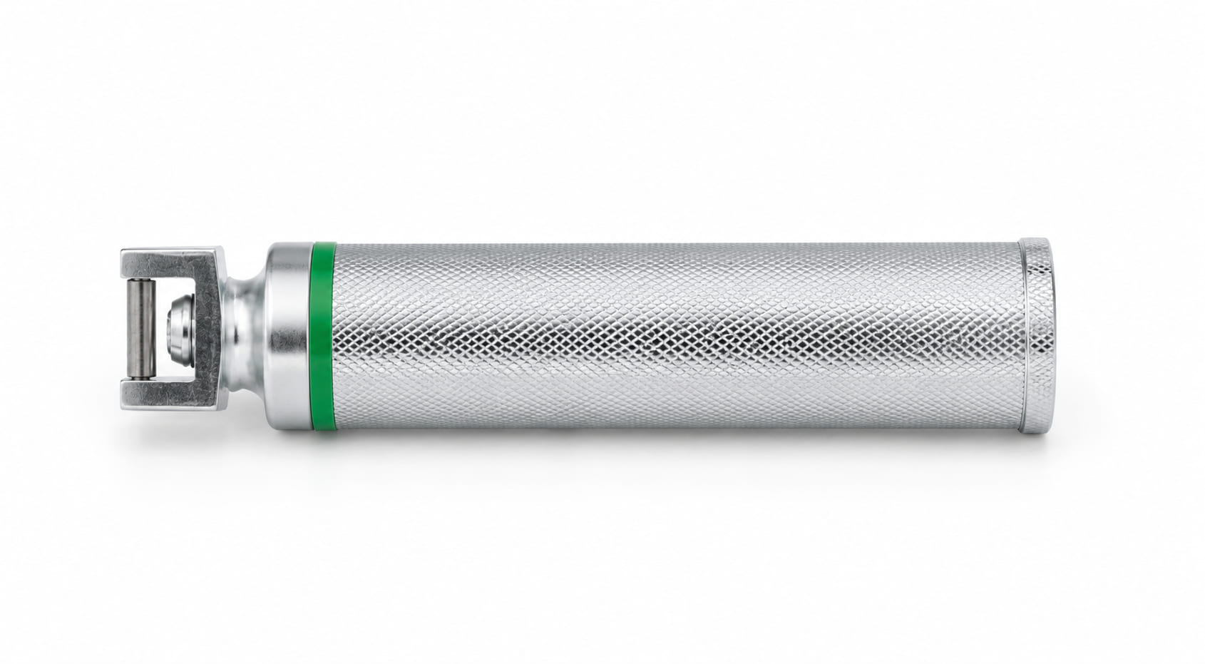 Laryngoskopgriff Einweg, Kaltlicht, Metall 30 mm Ø OHNE BATTERIE