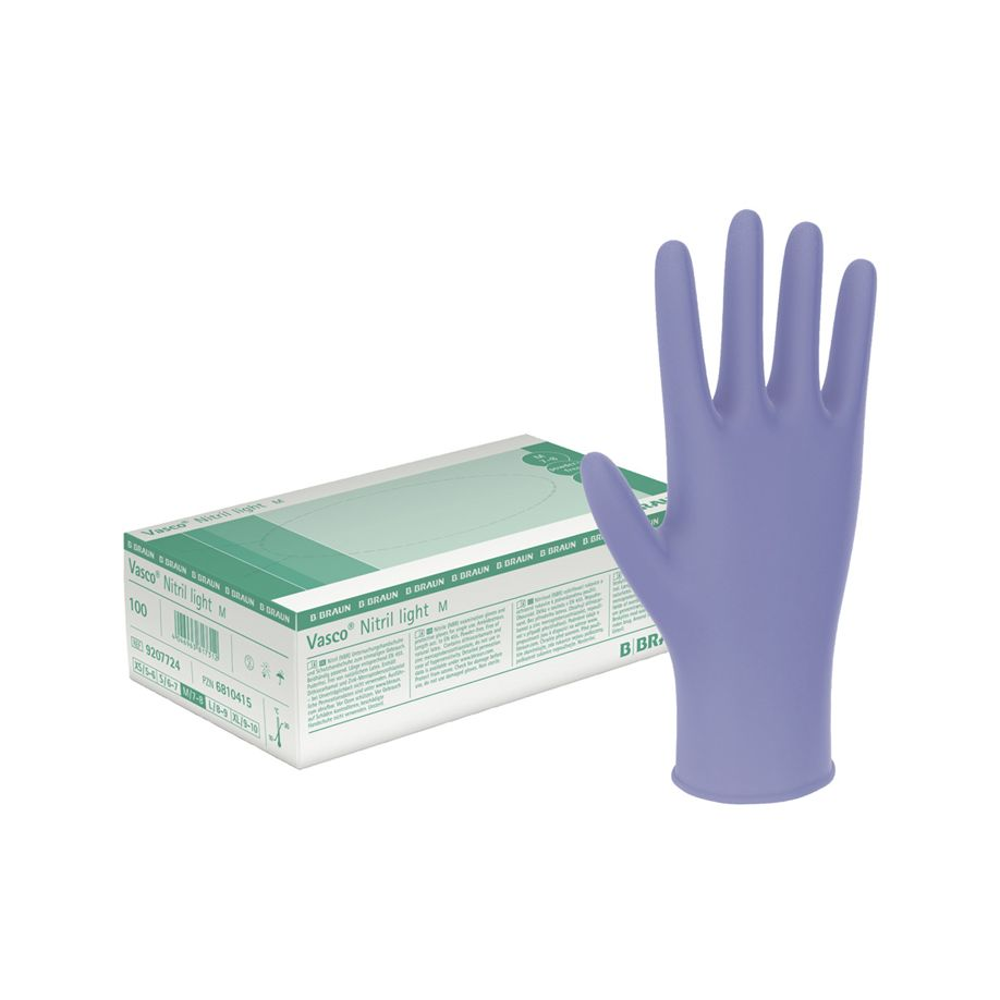 Nitrilhandschuhe Vasco Nitril Light blau Gr. L, Packung à 100 Stück