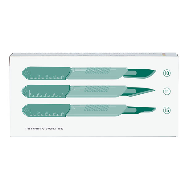 Einmal- / Sicherheitsskalpelle aus Edelstahl, Figur 10 - Packung à 10 Stück Einmal- / Sicherheitsskalpelle aus Edelstahl, Figur 10 - Packung à 10 Stück