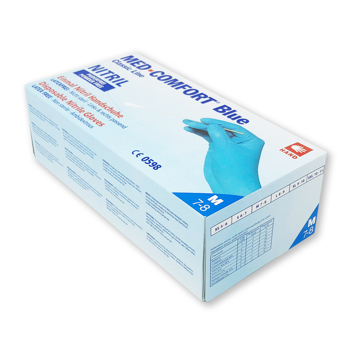 Med-Comfort® Blue Untersuchungshandschuh - Packung à 100 Stück