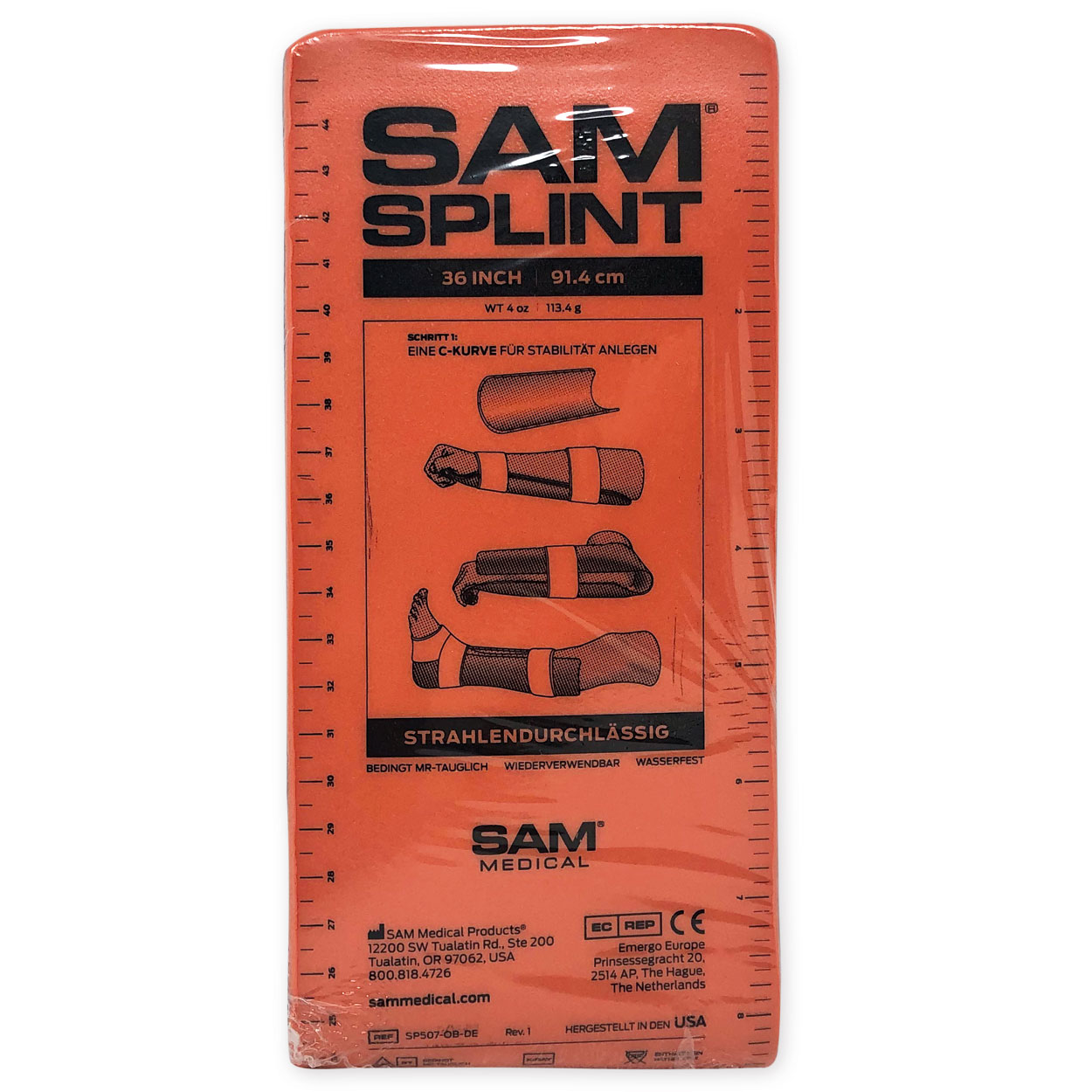 SAM Splint Standard Universalschiene, gefaltet