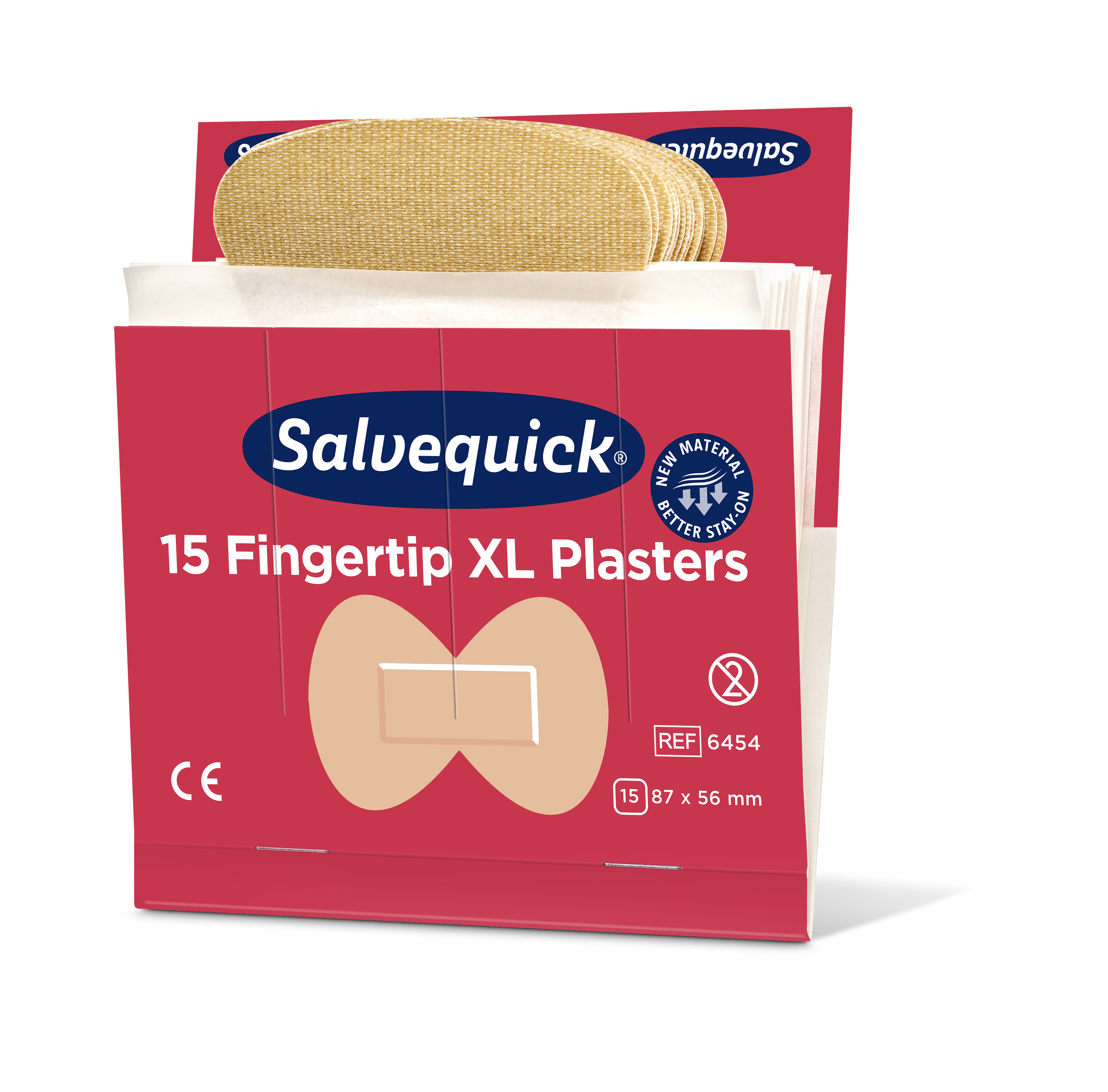 CEDERROTH Salvequick Fingertip XL Fingerkuppenpflaster - Packung à 6 x 15 Stück