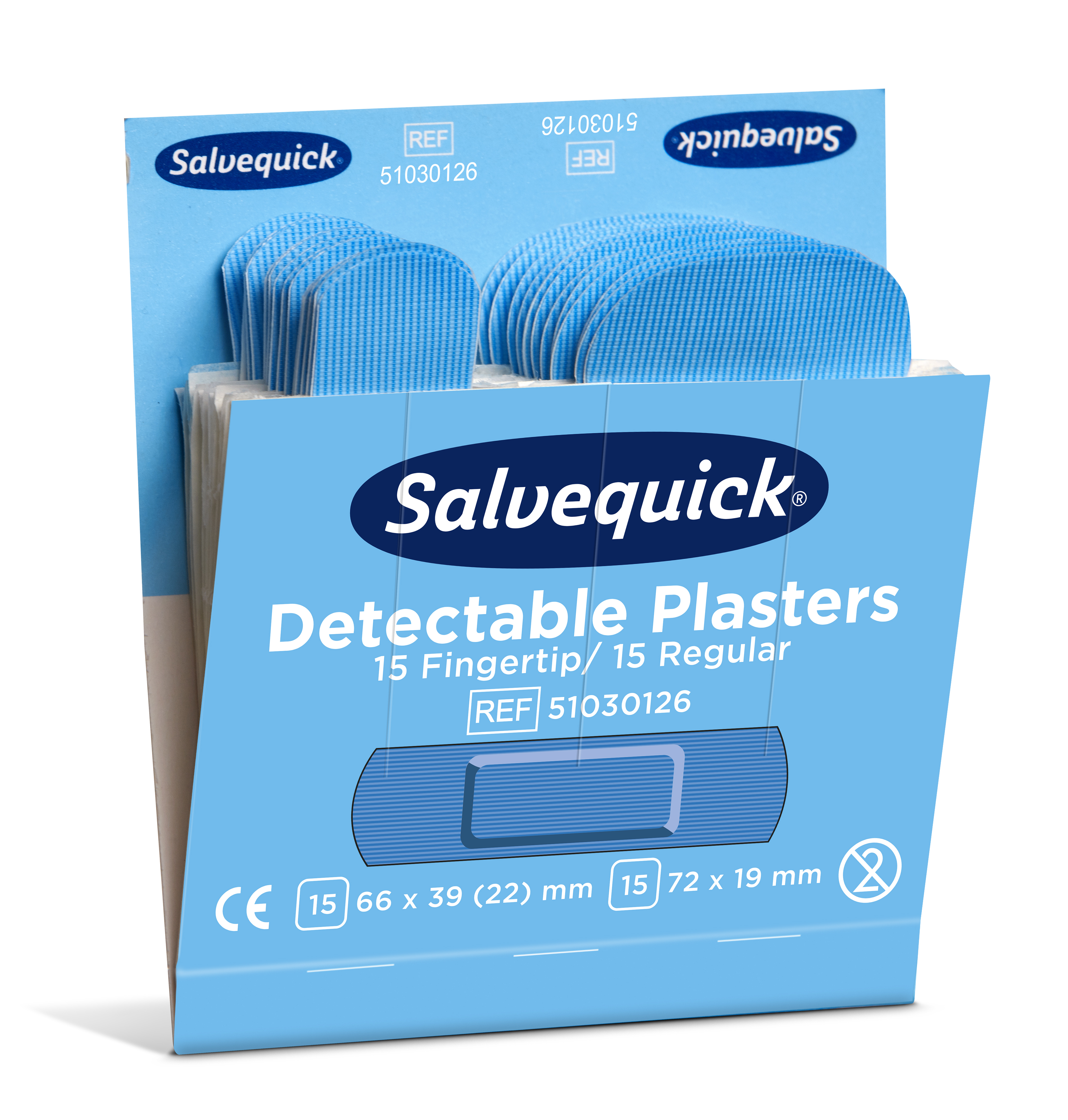 CEDERROTH Salvequick Detectable Pflastermix - Packung à 6 x 30 Stück