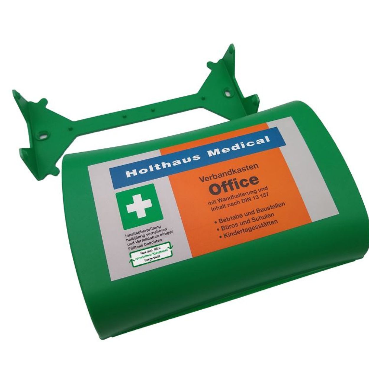 Verbandkasten Office mit Wandhalterung - DIN 13157 grün Verbandkasten Office mit Wandhalterung - DIN 13157 grün
