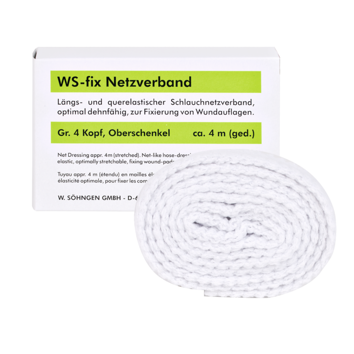 WS-fix Netzverband 4 Meter (gedehnt) Gr. 4 Kopf, Oberschenkel WS-fix Netzverband 4 Meter (gedehnt) Gr. 4 Kopf, Oberschenkel