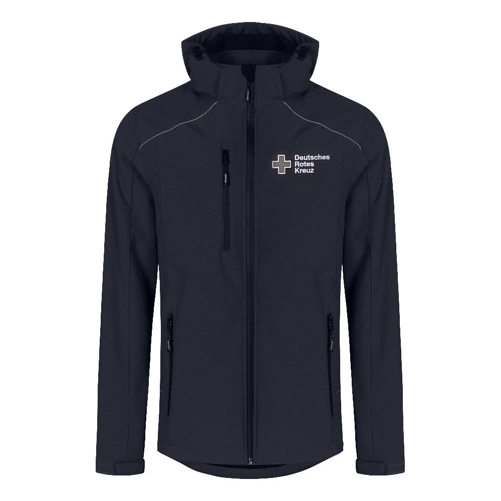 DRK Herren Softshell Jacke navy Logo Stick