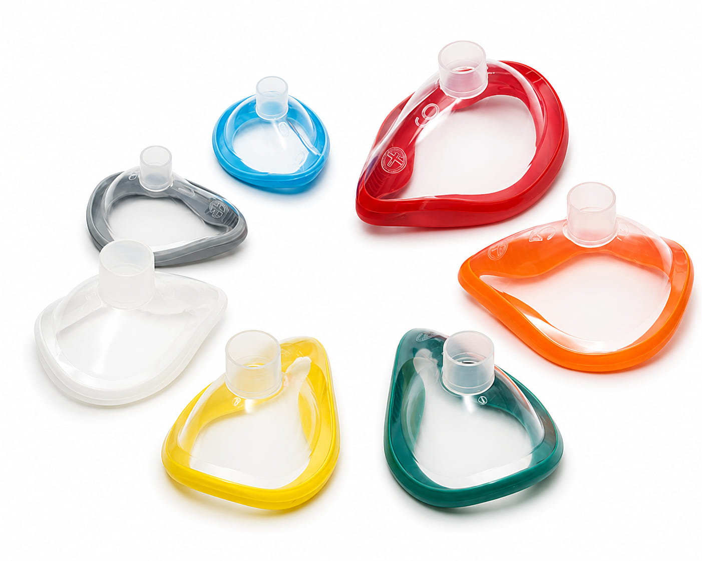 ClearLite™ Anästhesie-Gesichtsmaske mit Hakenring - Packung à 20 Stück