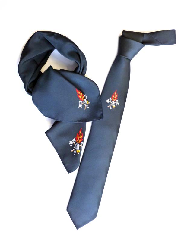 Krawatte Feuerwehr blau, XL Krawatte Feuerwehr blau, XL