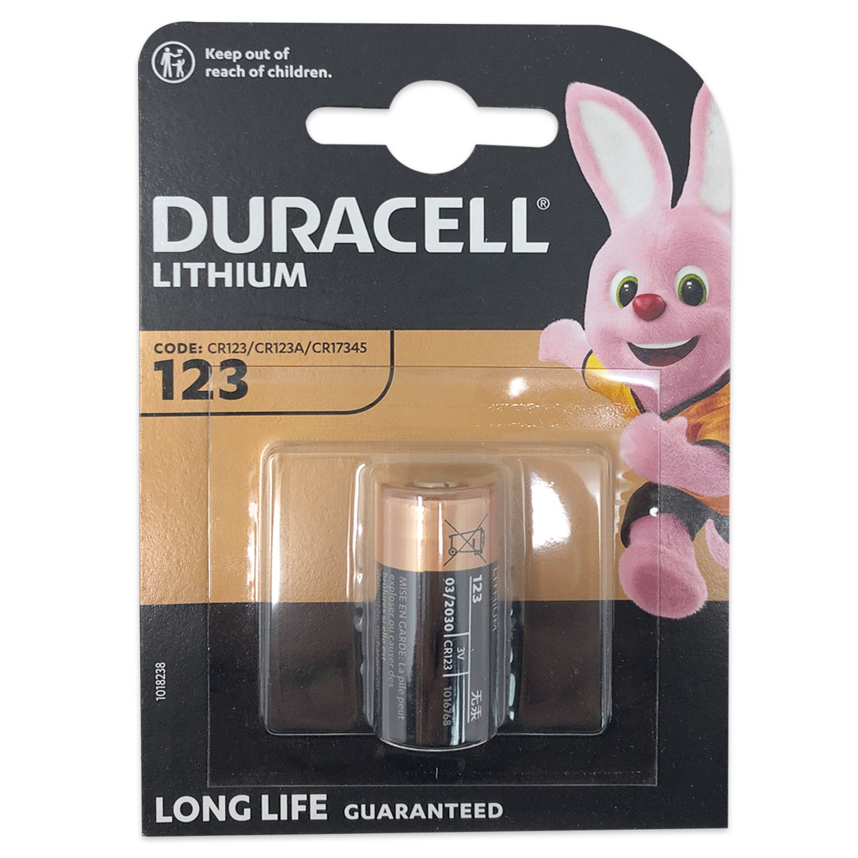 Batterie Duracell Lithium CR123 3 Volt