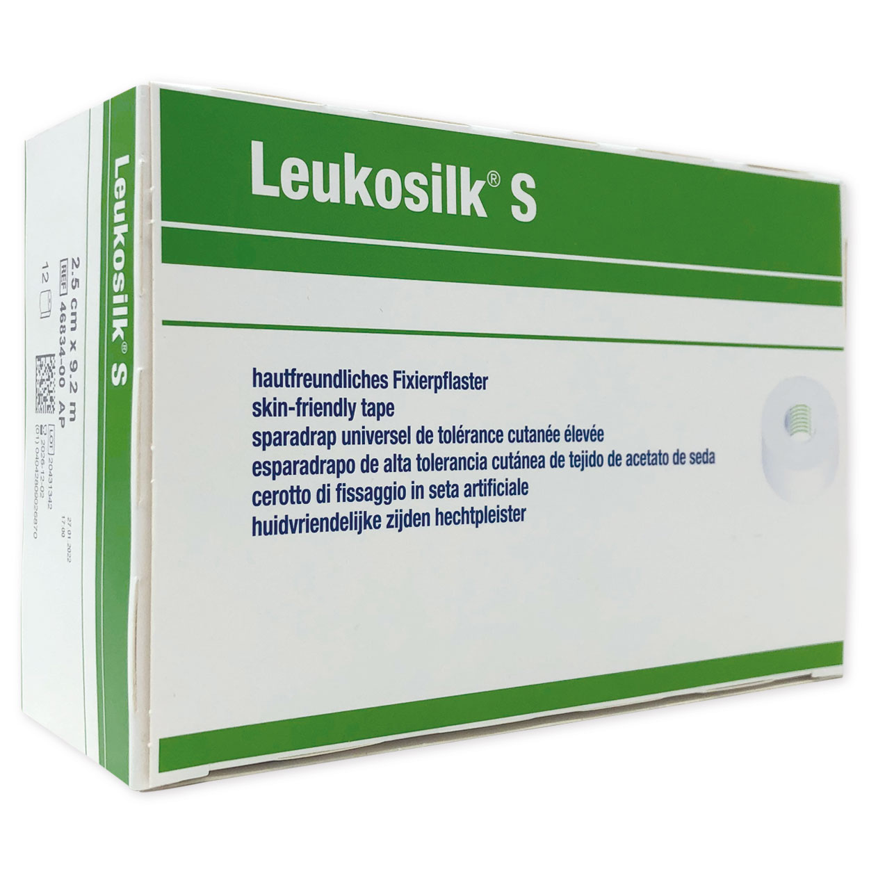 Leukosilk S Rollenpflaster 2,5 cm x 9,2 m - Packung à 12 Stück Leukosilk S Rollenpflaster 2,5 cm x 9,2 m - Packung à 12 Stück