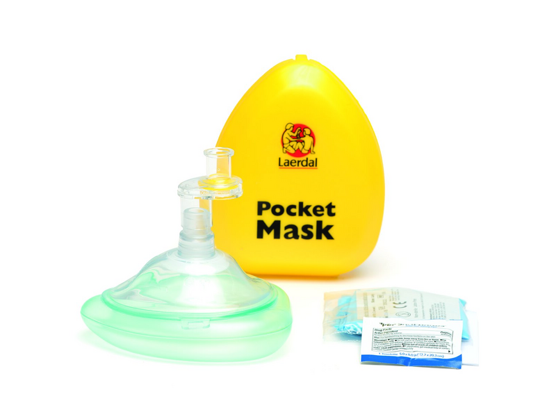 Laerdal® Pocket Mask™  Das Original mit Ventil und Filter im gelben Etui