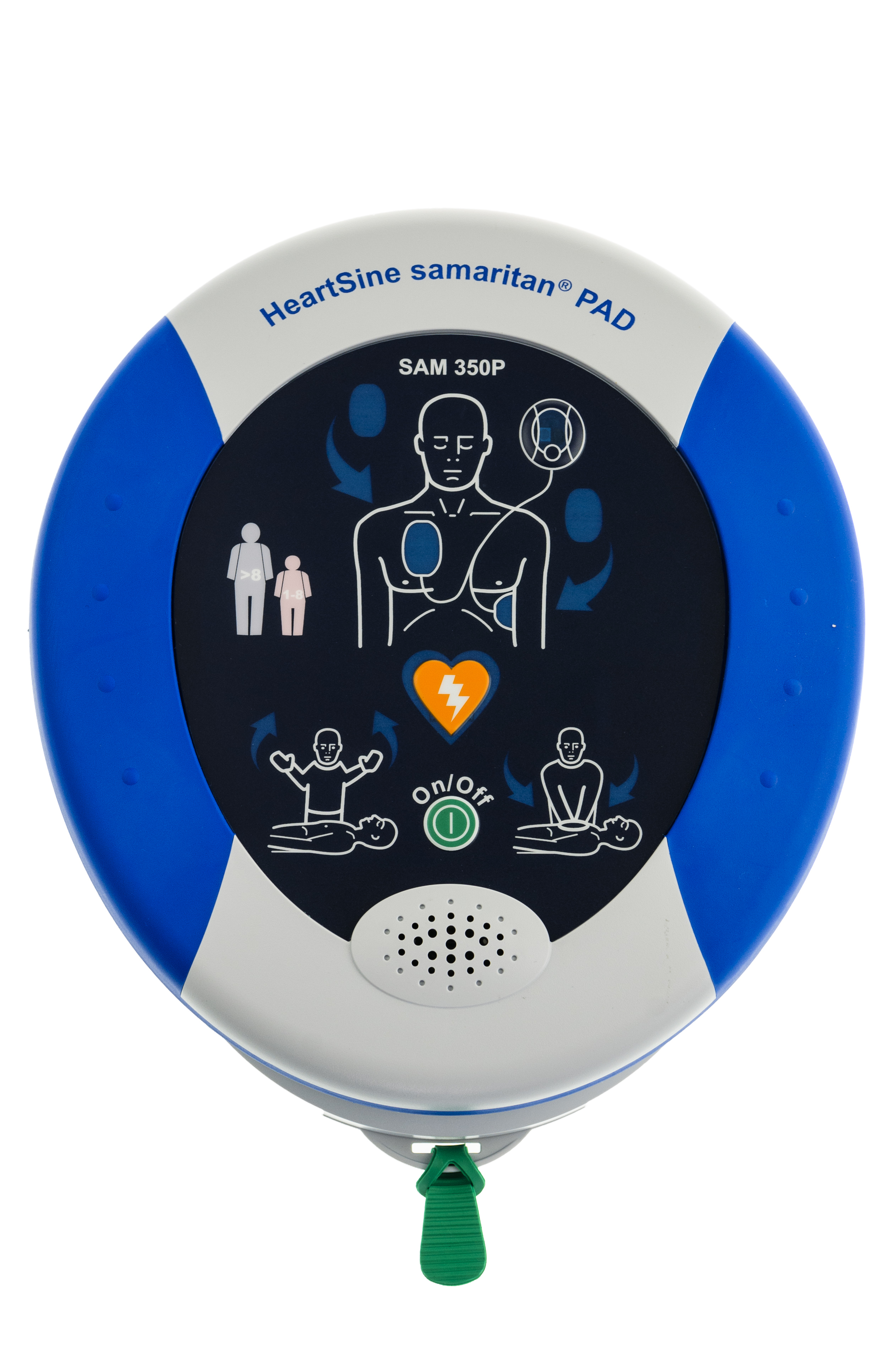 HeartSine samaritan® PAD 350P Halbautomatischer Erste-Hilfe Defibrillator / AED + Innenschrank