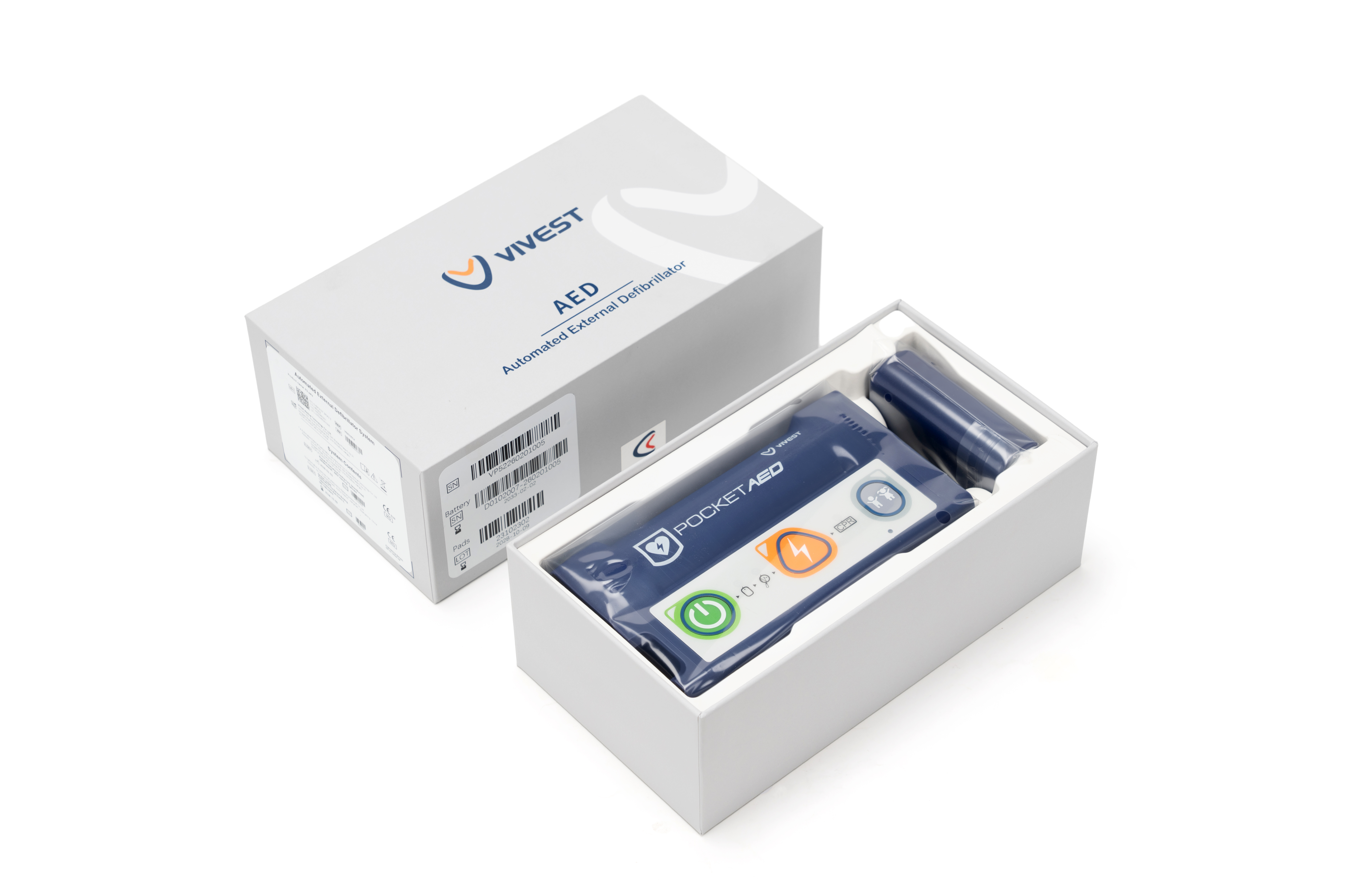ViVest P3 Pocket AED mit Kindermodus inkl. Batterie + eSIM - halbautomatisch