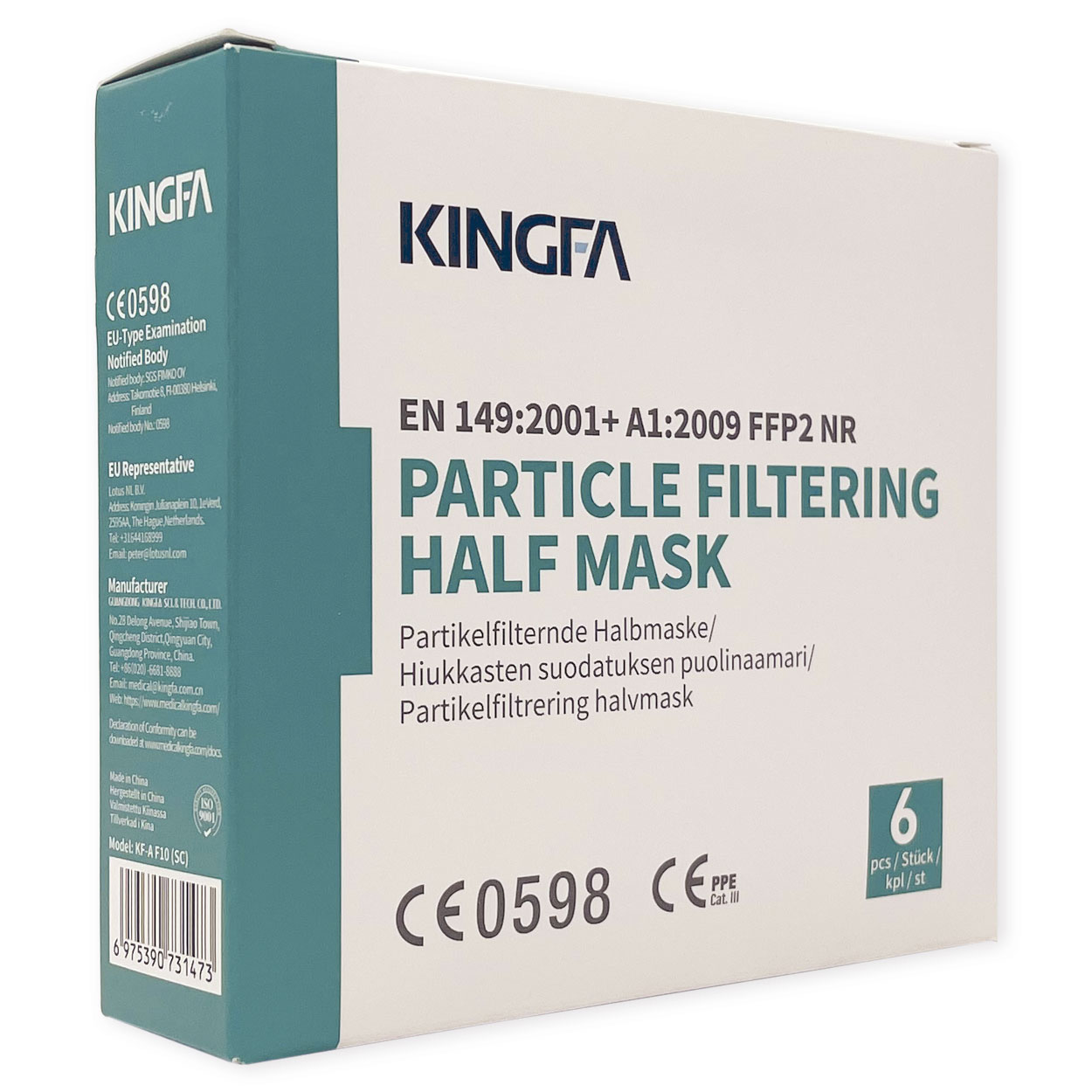 FFP2 Atemschutzmaske KINGFA - Packung à 6 Stück FFP2 Atemschutzmaske KINGFA - Packung à 6 Stück