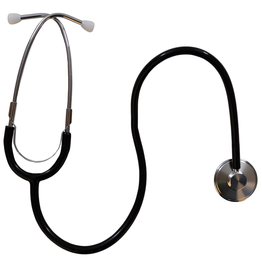 Flachkopf-Stethoskop in schwarz