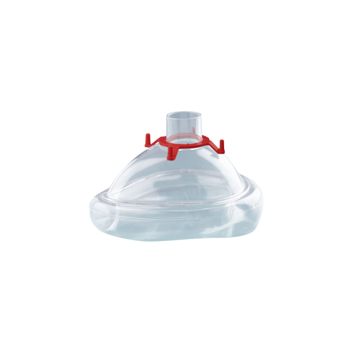 CPAP-/NIV-Einmalmaske mit Luftkissen, Größe M (Erwachsener), mit Haltering für Kopfbänderung