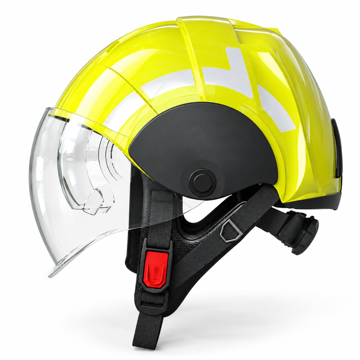 Feuerwehrhelm PAB MP1 Professional leuchtgelb + Visier und Schutzbrille