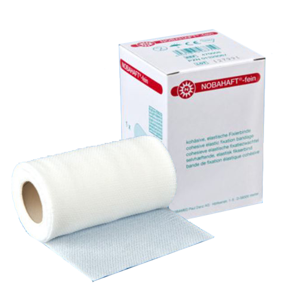 NOBAMED NOBAHAFT®-fein kohäsive Fixierbinde weiß