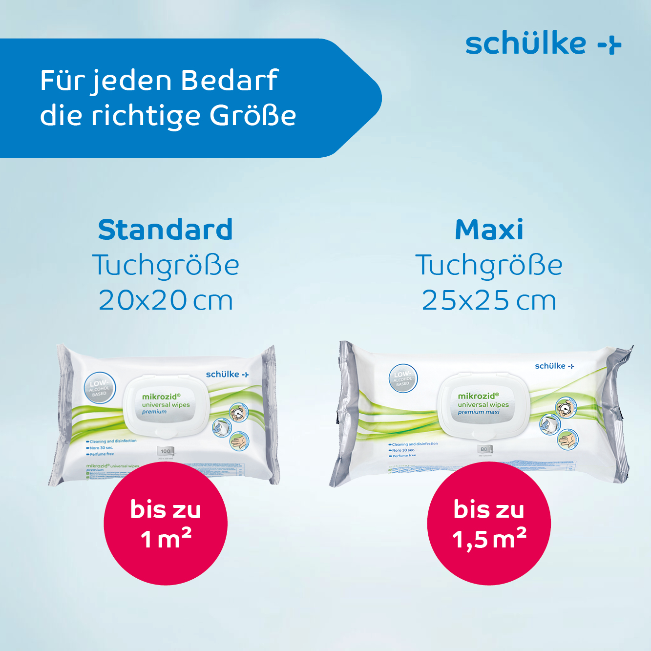 Mikrozid® universal wipes premium maxi 25 x 25 cm - Packung à 80 Stück