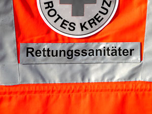 Rückenschild Rettungssanitäter, silber
