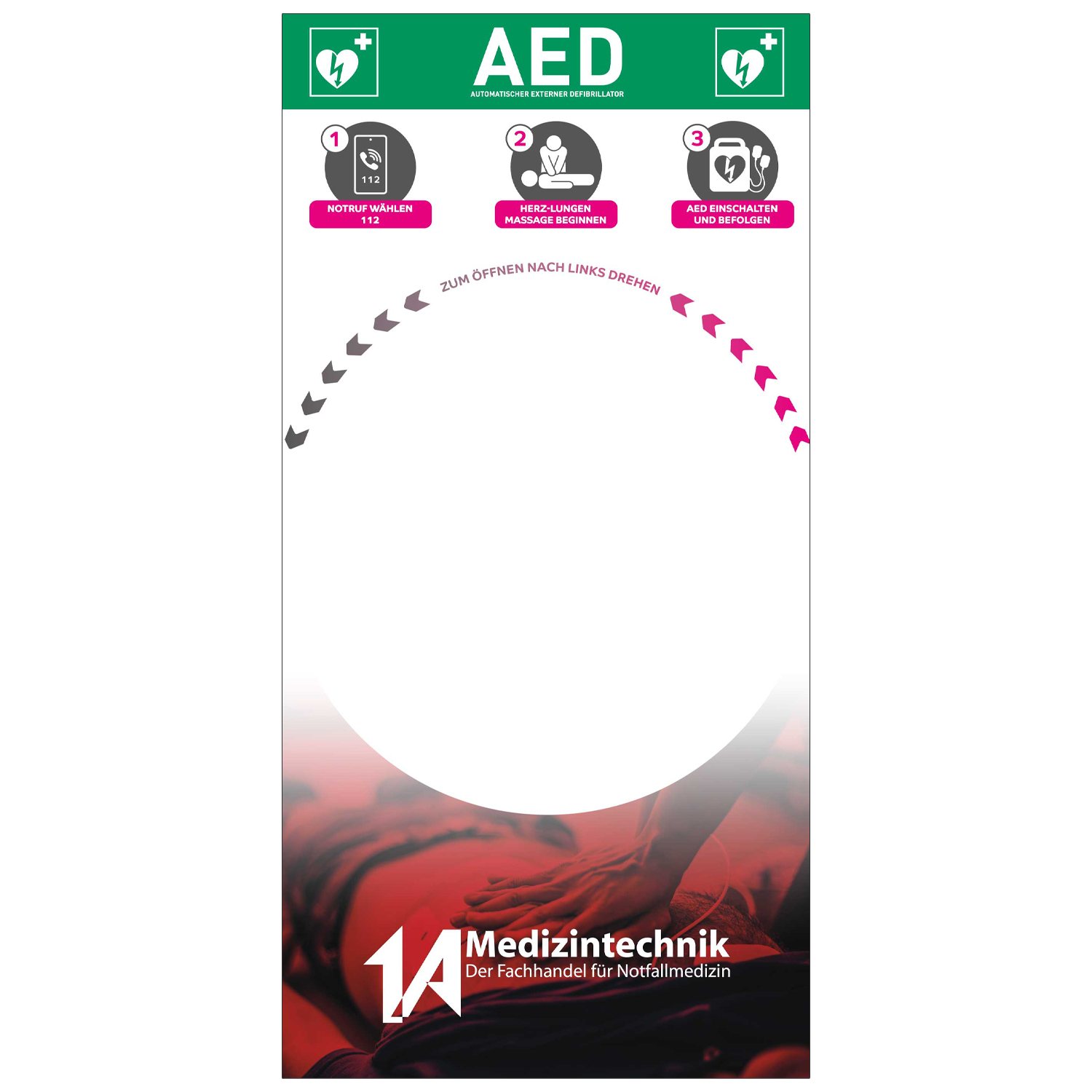 Rückwand für Rotaid AED Cabinets