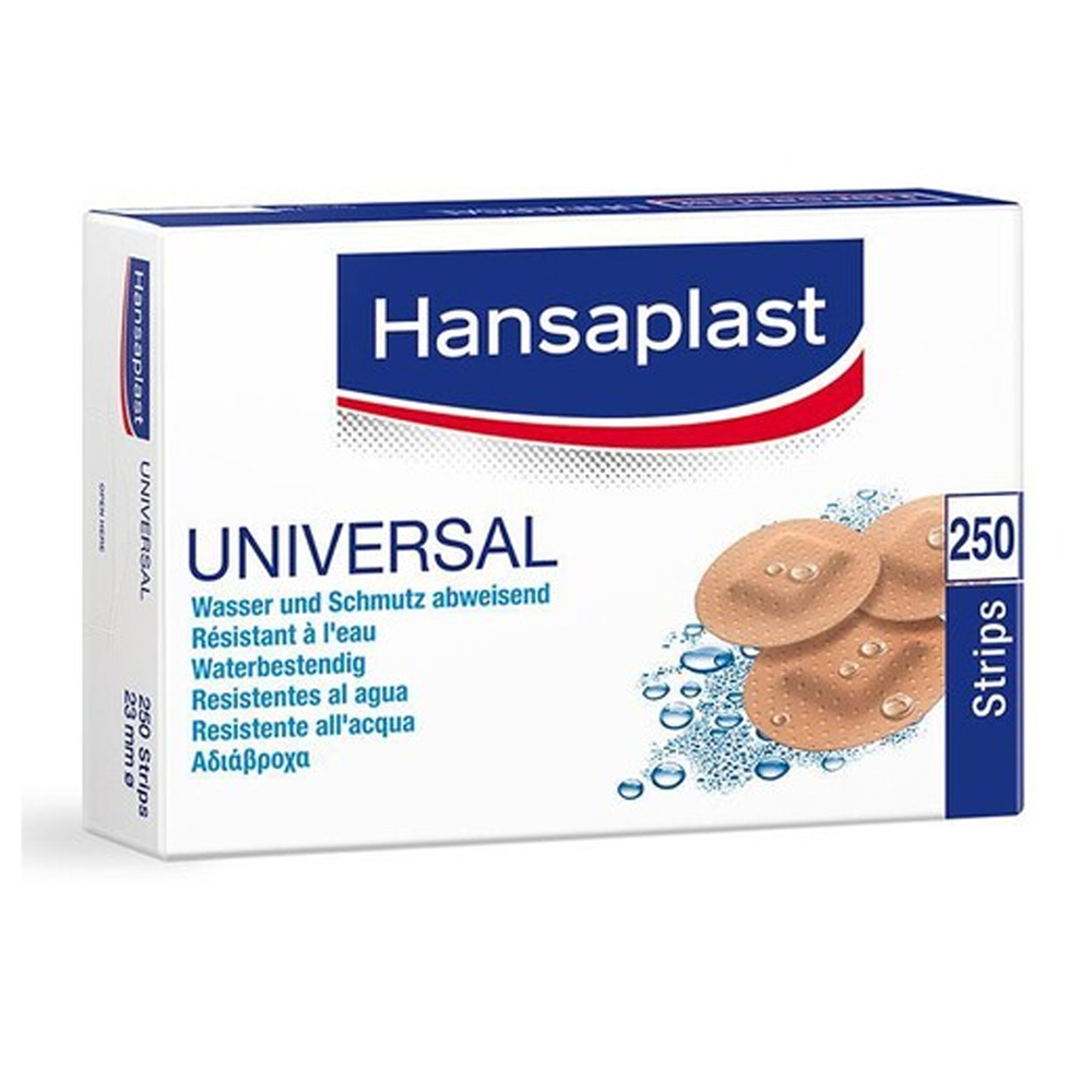 Hansaplast Universal Water Resistant Wundstrips 250er Packung  Ø 2,3 cm