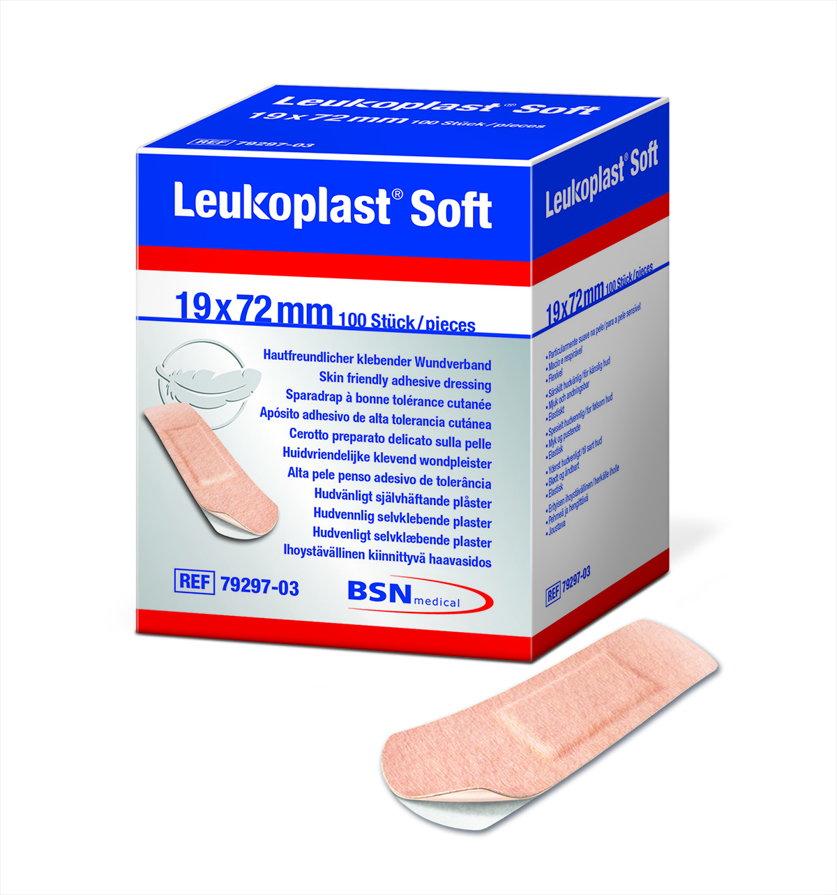 Leukoplast Soft Wundpflaster 1,9 cm x 7,2 cm - Packung à 100