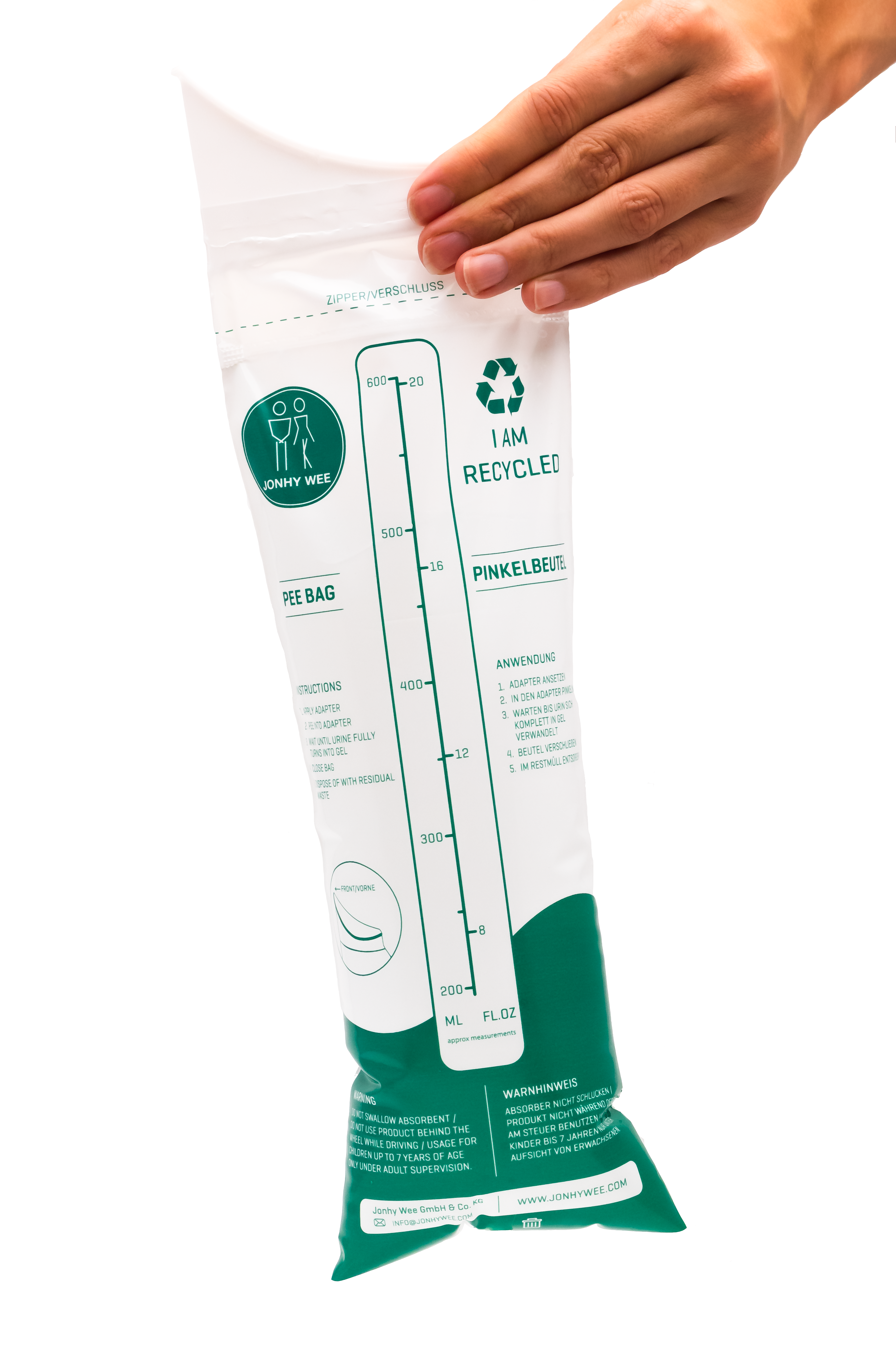 Jonhy Wee Unisex Pinkelbeutel - Packung à 3 x 600 ml Jonhy Wee Unisex Pinkelbeutel - Packung à 3 x 600 ml