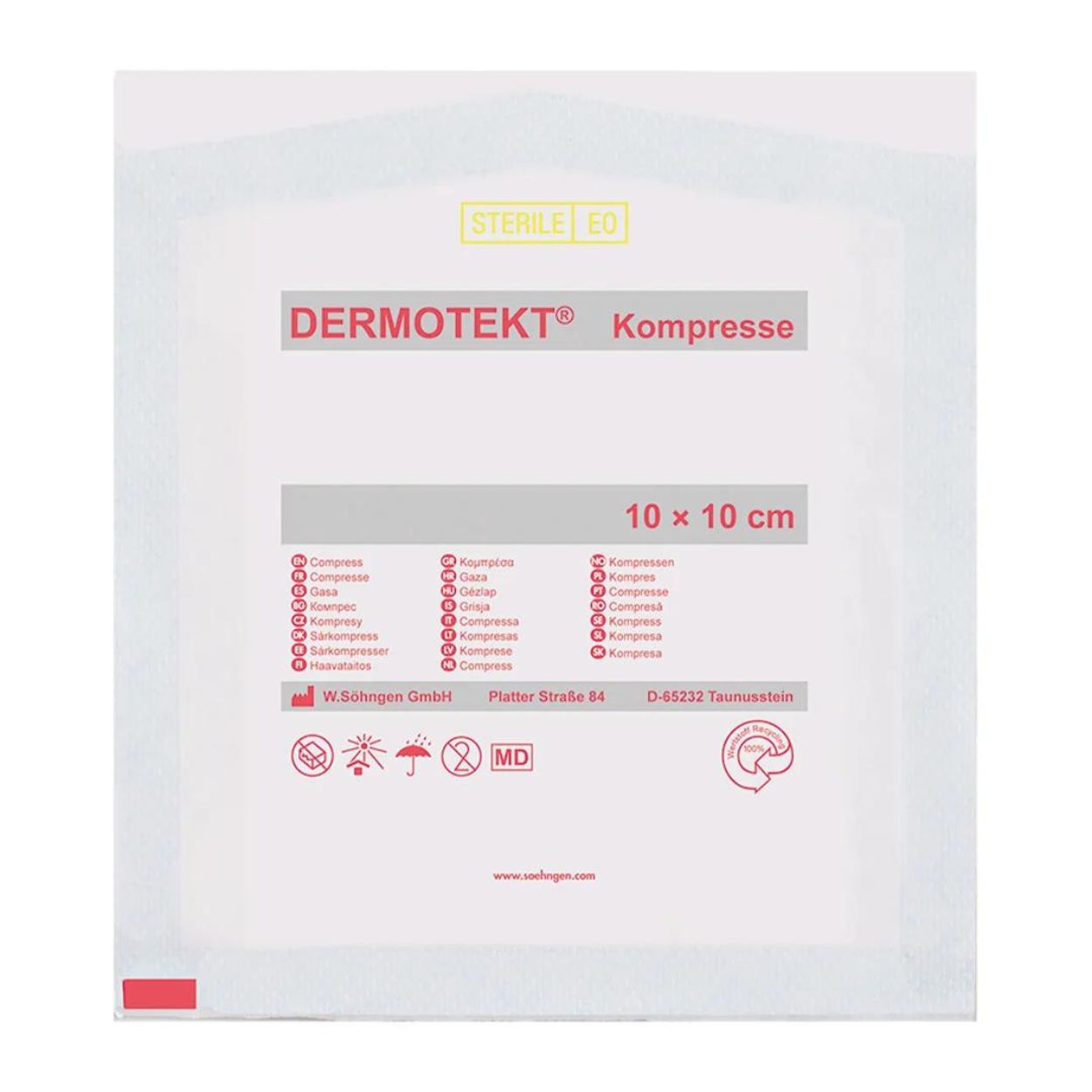 DERMOTEKT® Kompresse 10 x 10 cm à 2 Stück DERMOTEKT® Kompresse 10 x 10 cm à 2 Stück