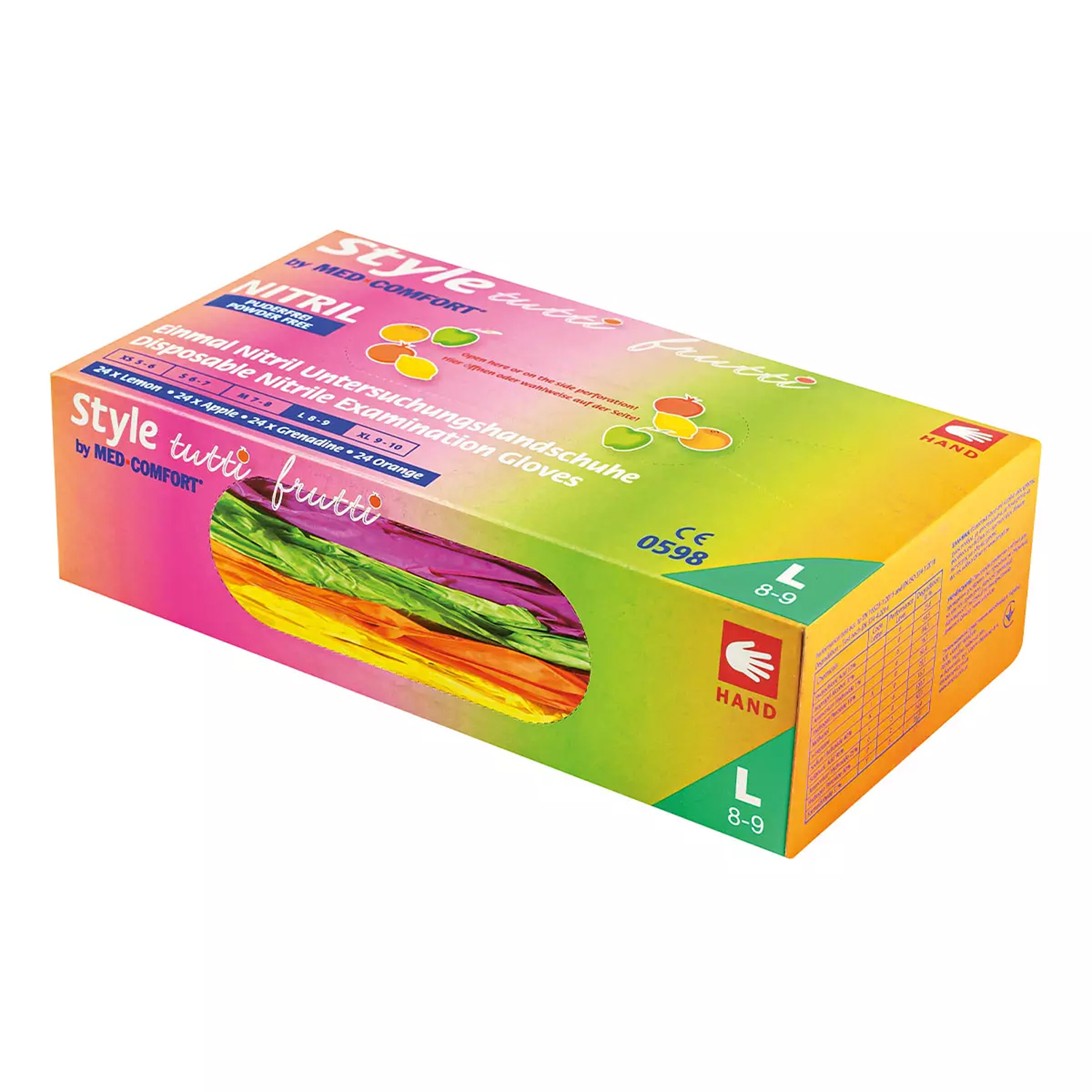 Nitrilhandschuhe Tutti Frutti - Packung à 96 Stück Nitrilhandschuhe Tutti Frutti - Packung à 96 Stück