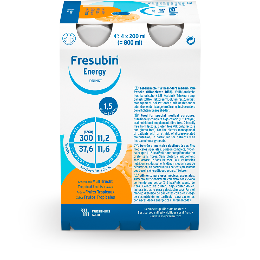 Fresubin Energy Drink Multifrucht, Trinkflasche 24 x 200ml