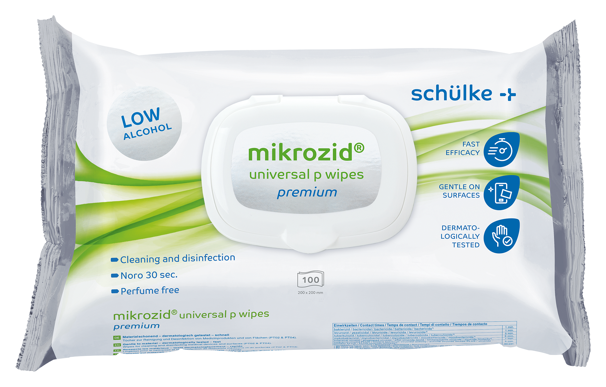 mikrozid universal p wipes premium 20 x 20 cm - Packung à 100 Stück
