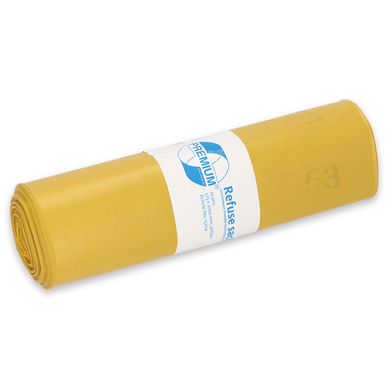 Abfallsack Premium 70 l T60 gelb - Karton mit 250 Stück 