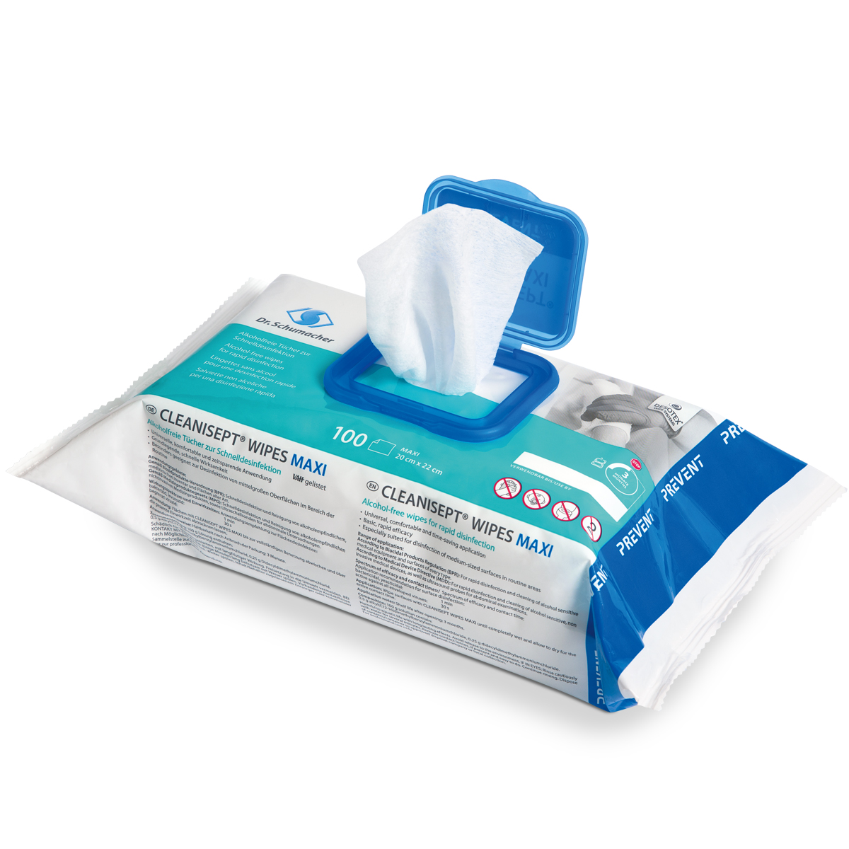CLEANISEPT WIPES maxi Desinfektionstücher, 1 Flowpack à 100 Tücher CLEANISEPT WIPES maxi Desinfektionstücher, 1 Flowpack à 100 Tücher