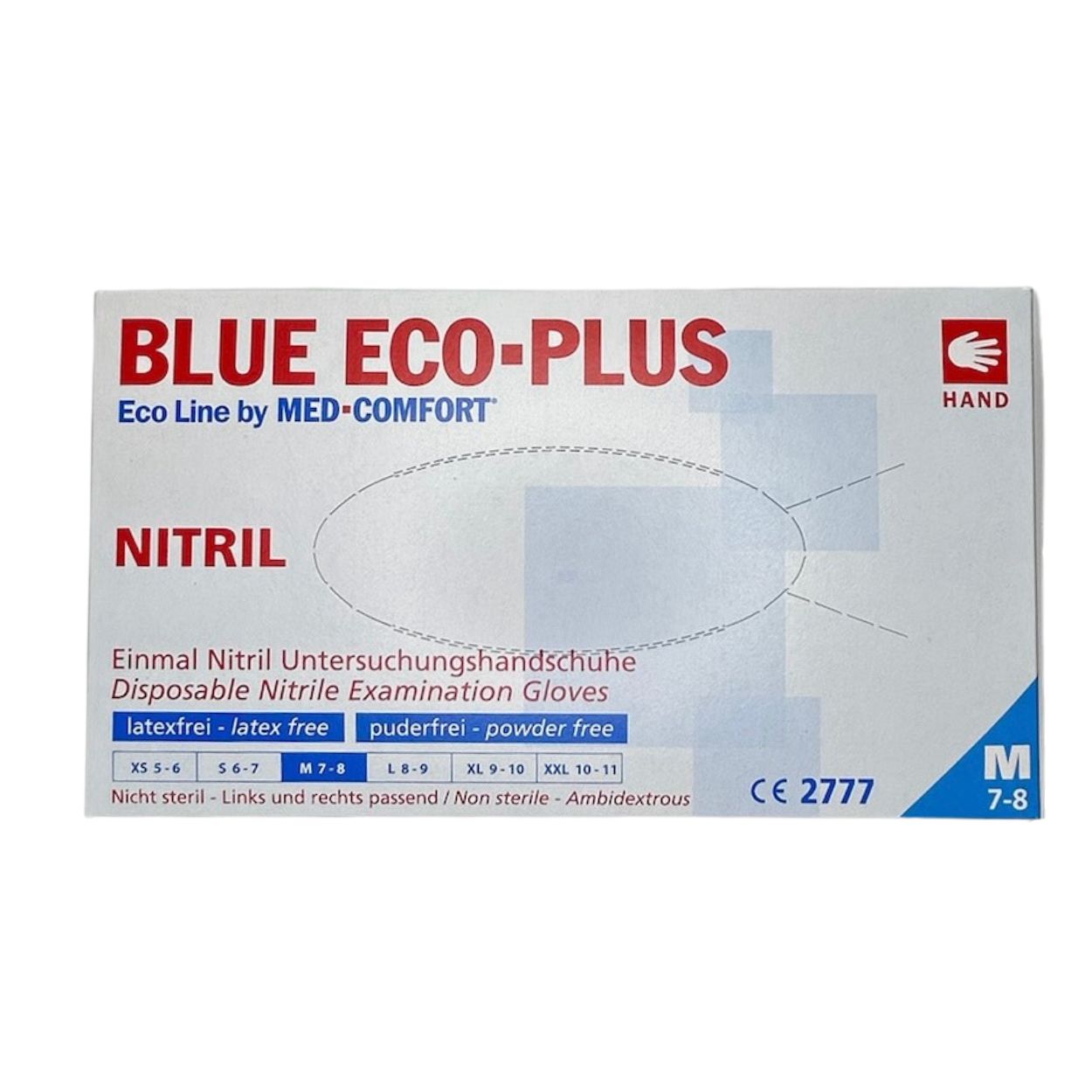 Nitril Einmalhandschuhe Blue Eco-Plus Größe XL - Packung à 100 Stück