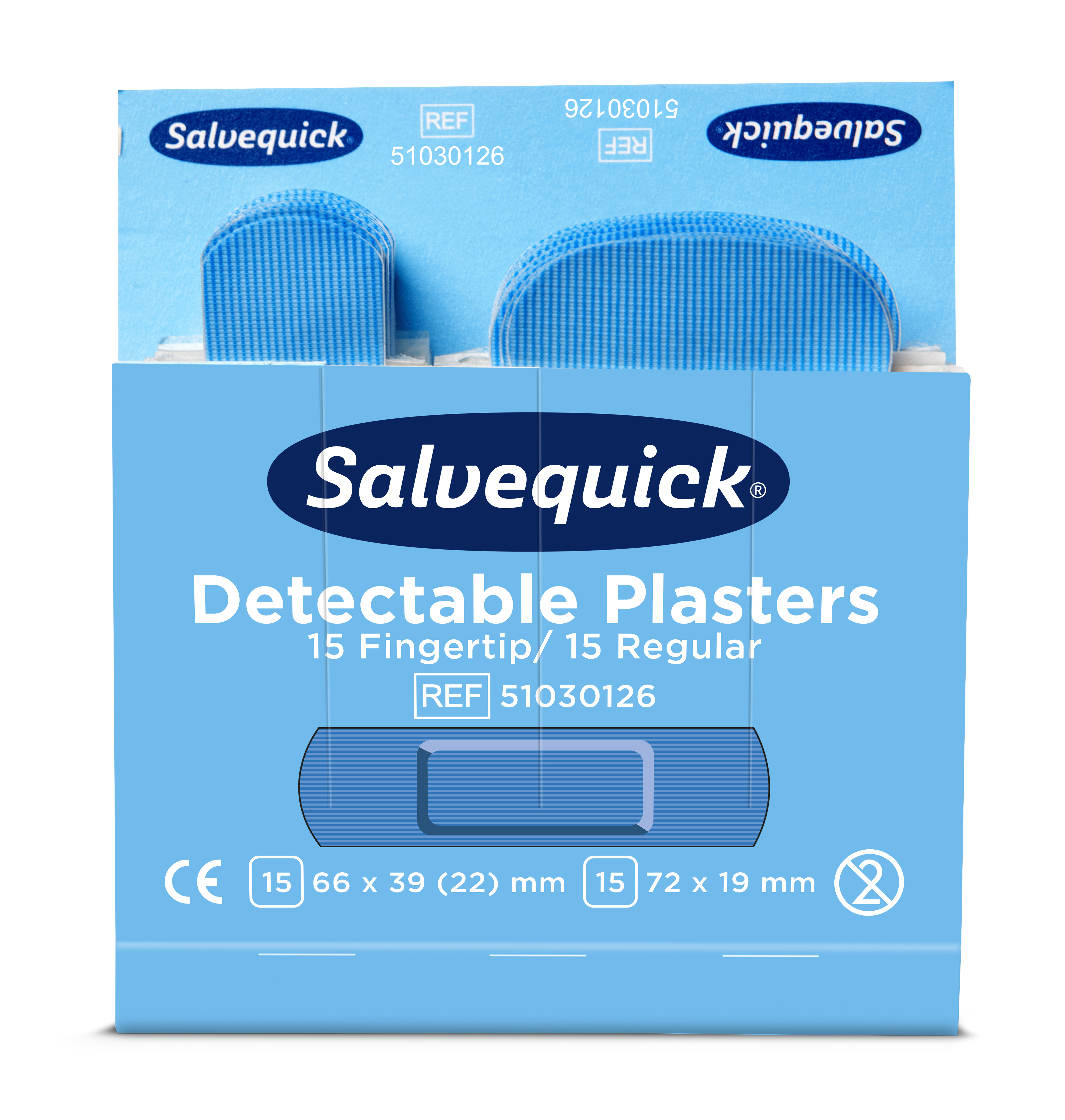 CEDERROTH Salvequick Detectable Pflastermix - Packung à 6 x 30 Stück