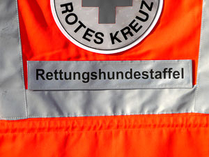Rückenschild Rettungshundestaffel, silber