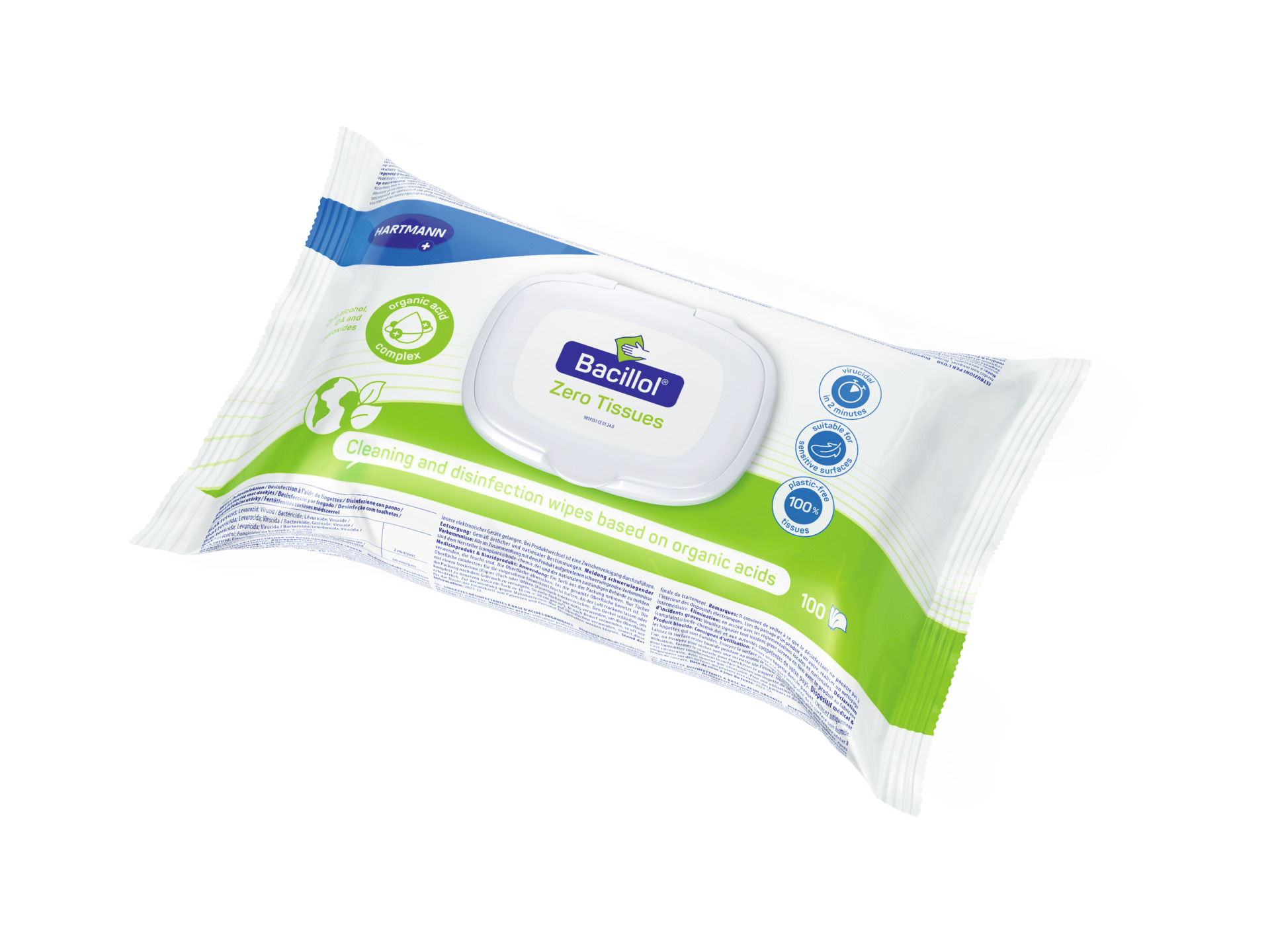 Bacillol Zero Tissues Desinfektionstücher 20 x 17 cm 100 Stück