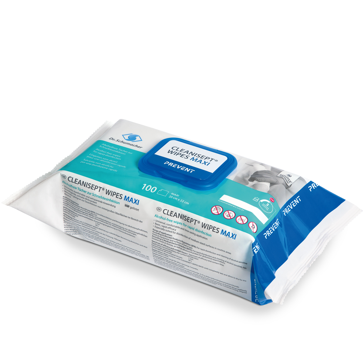 CLEANISEPT WIPES maxi Desinfektionstücher, 1 Flowpack à 100 Tücher CLEANISEPT WIPES maxi Desinfektionstücher, 1 Flowpack à 100 Tücher