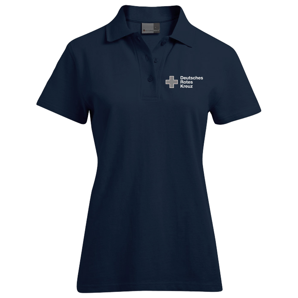 DRK Damen Poloshirt navy Logo Stick