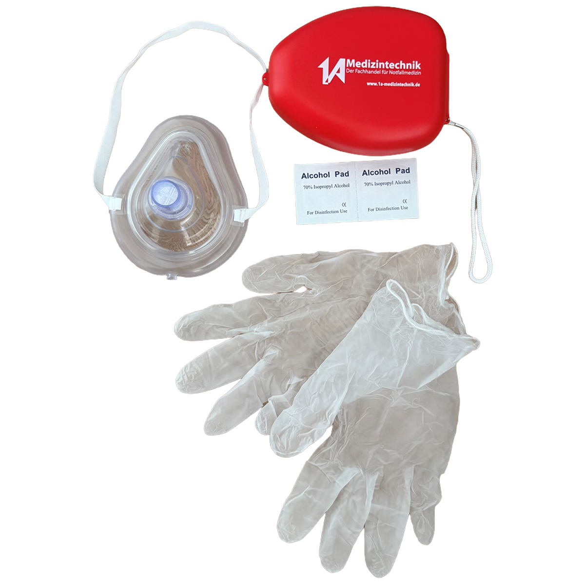1A Taschenmaske in roter Hartschalenbox