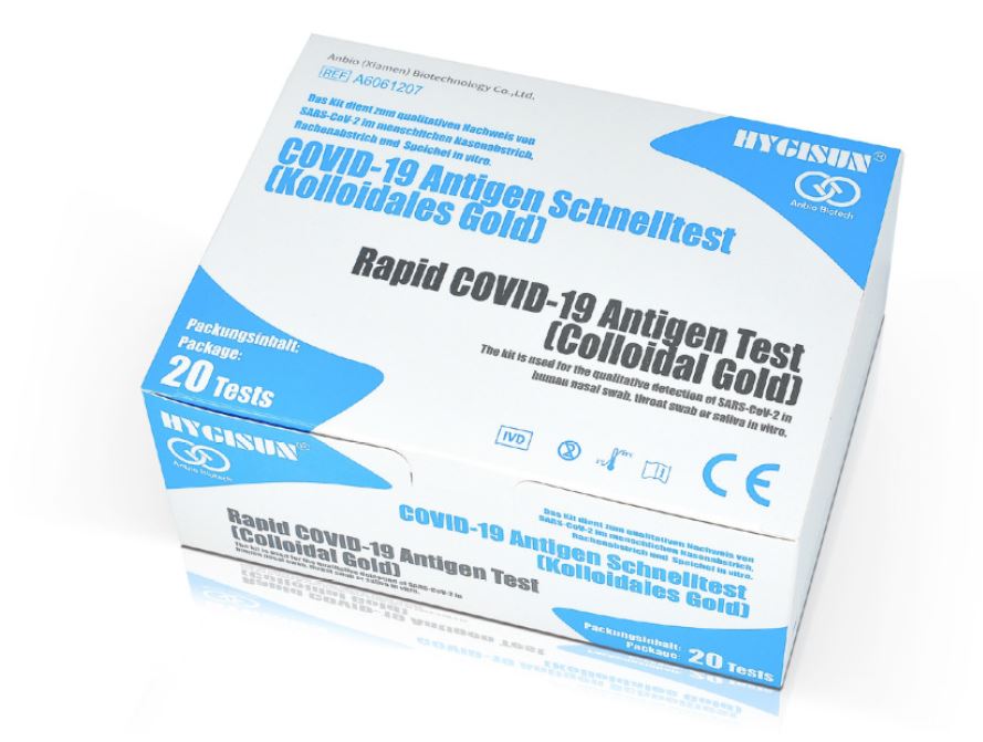 Hygisun Duo Test Spuck O Nasenabstrich Collodial Gold Corona Antigen Schnelltest Packungen A 1 Stk