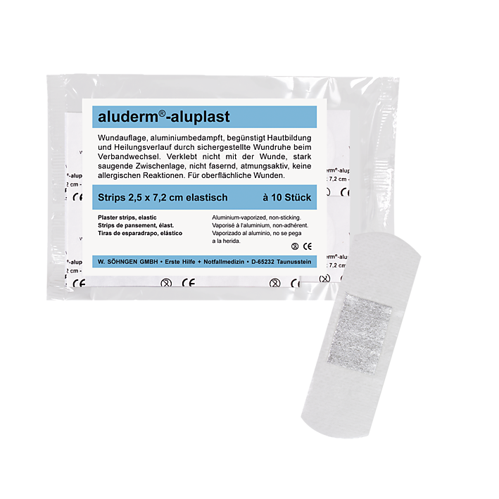 aluderm®-aluplast elastisch Strips 2,5 x 7,2 cm  10 Stück