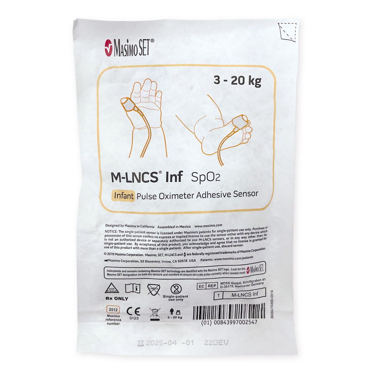 M-LNCS Inf SpO²-Klebesensor für Kleinkinder 3 - 20 kg