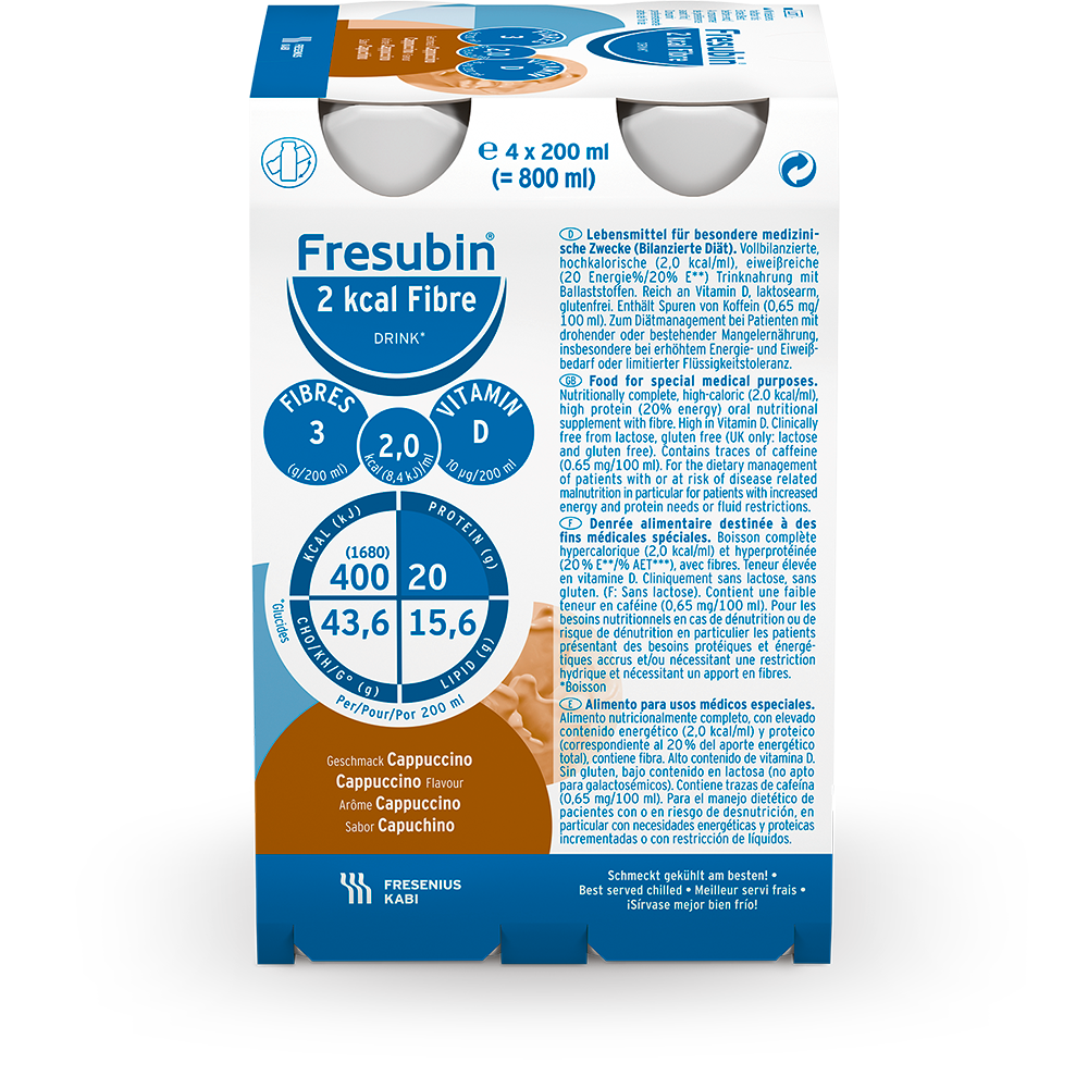 Fresubin 2 kcal Fibre Drink Cappucino, 24x200 ml